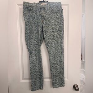 Levi's Blue Floral Straight Leg Jeans